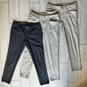 Lululemon Men ABC Slim Fit Pants LOT OF 3 Pants Size 31 Warpstreme Travel Casual
